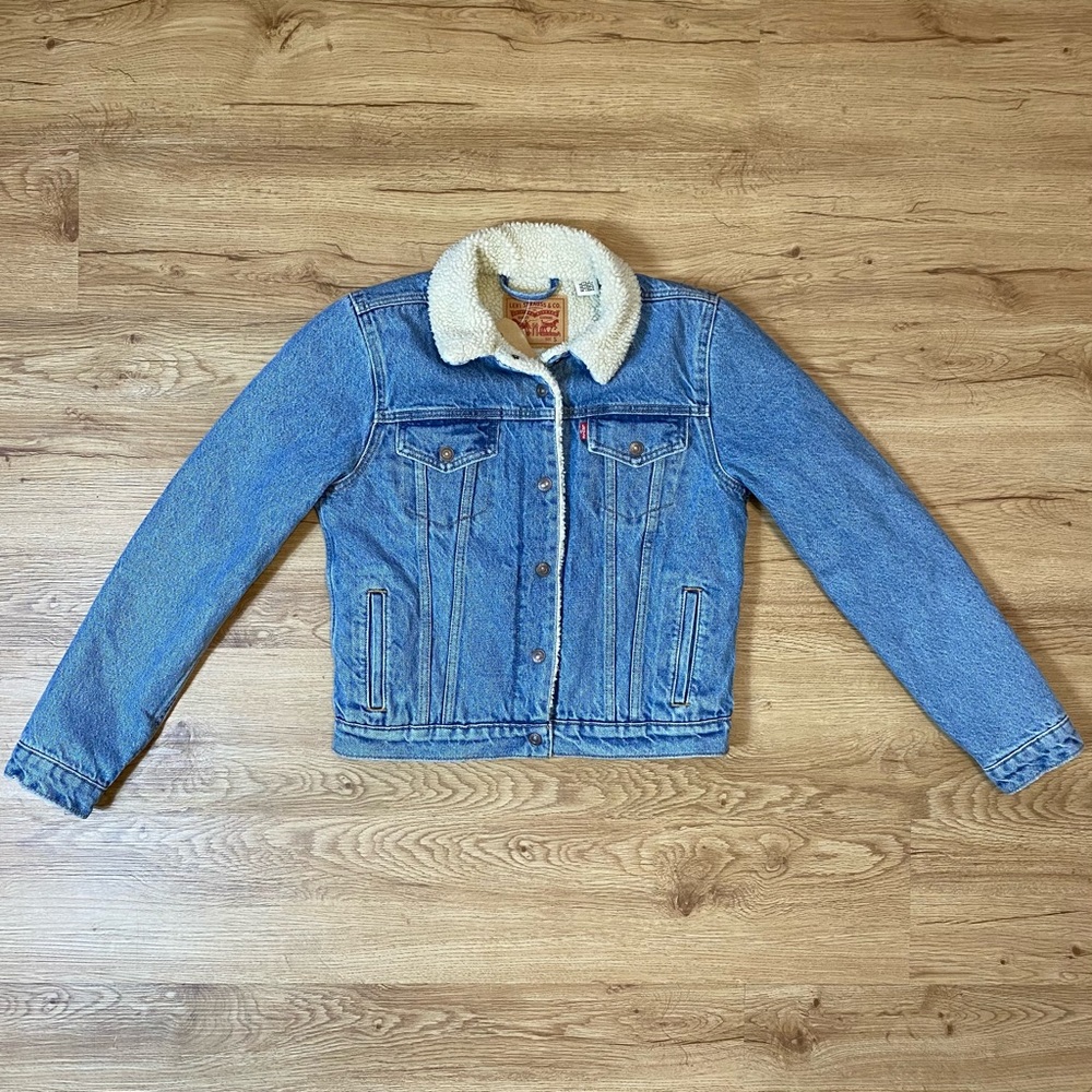 Levi’s Sherpa Lined Original Trucker Jacket Sz Small